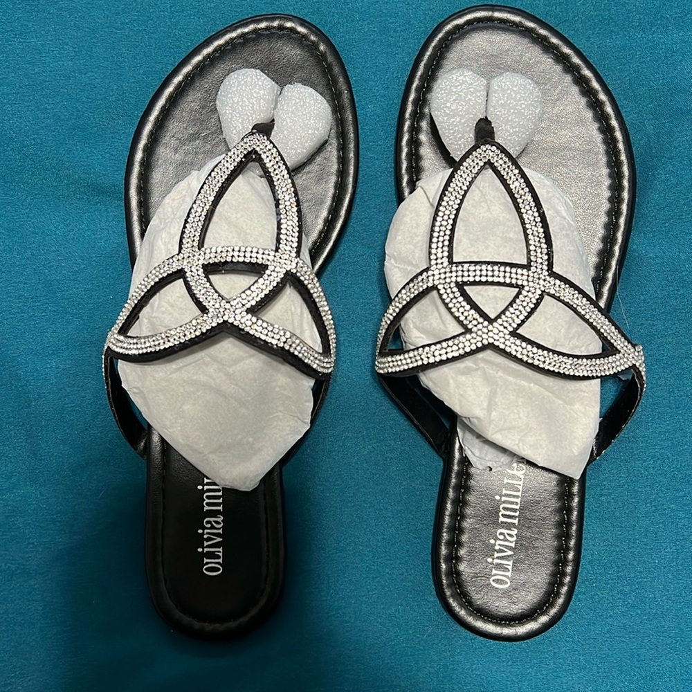 Black summer sandals